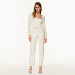 ARITZIA WILFRED The Melina Vegan Leather pants in Birch size 2